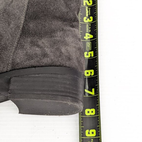 Splendid Women Distress Grey Suede Fleece lined Slip on Boots sz 7.5 - Picture 6 of 8